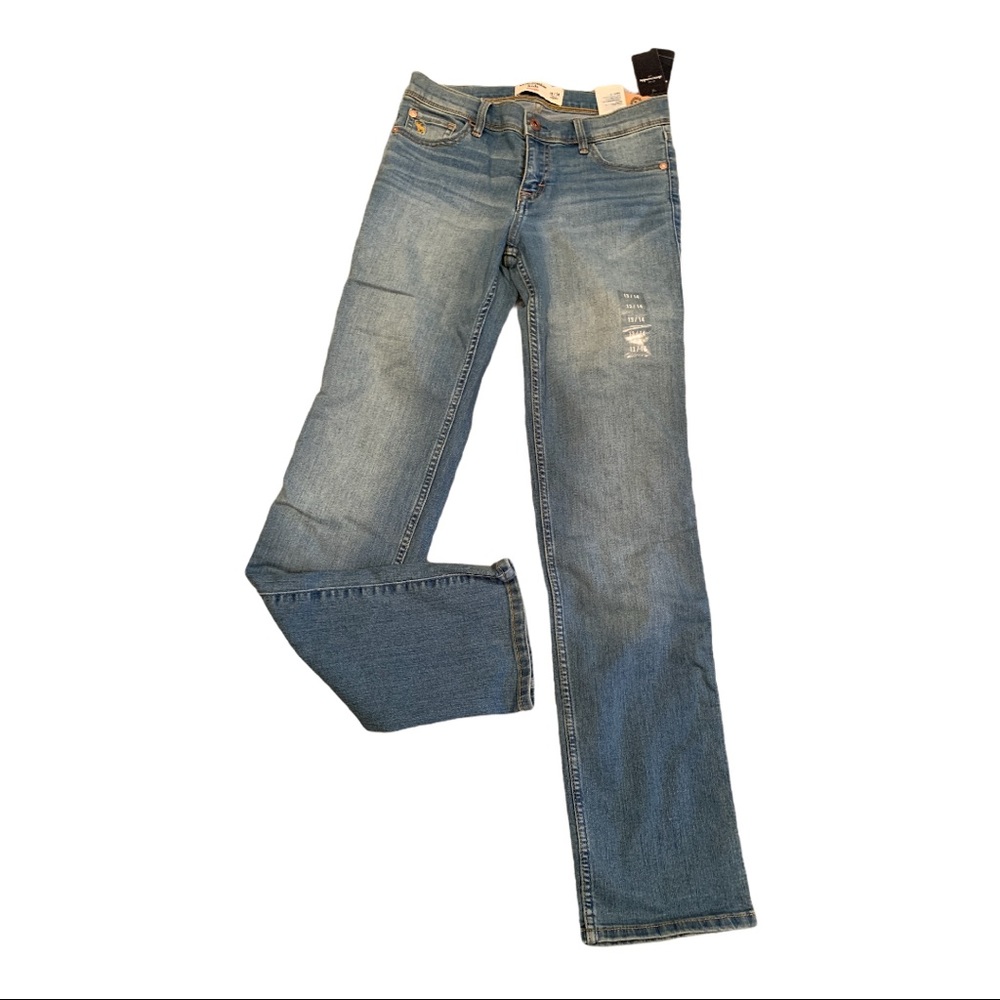 NEW Abercrombie Kids Straight Denim Jeans 13/14